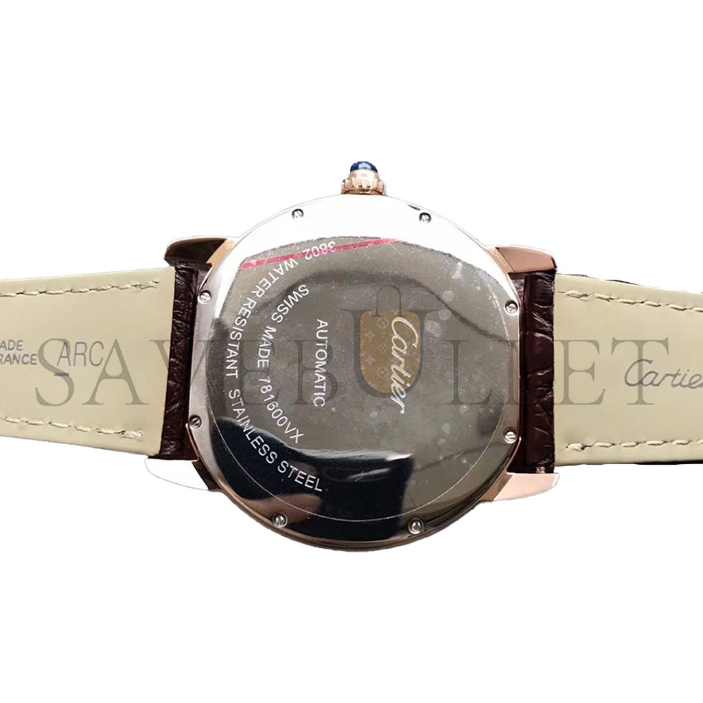 CARTIER LONDON SOLO SERIES GOLD CASE ULTRA-THIN FORMAL MEN'S WATCH W6701009